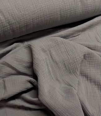 Tetra Double Gauze Grey - 160 cm width