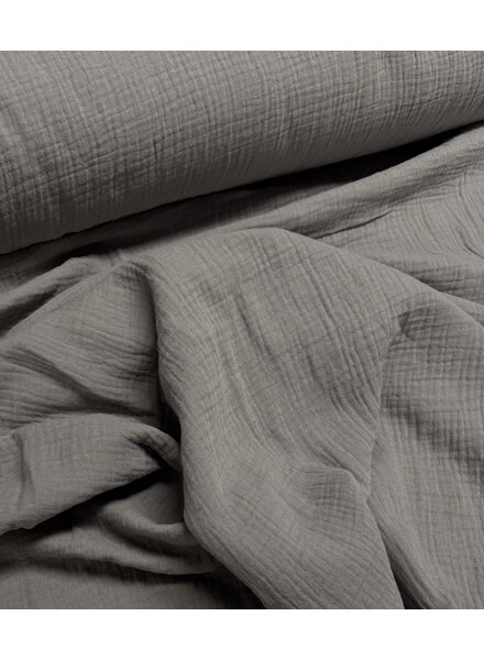 Tetra Double Gauze Grey - 160 cm width