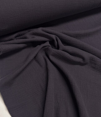 Tetra Double Gauze Anthracite - 160 cm width