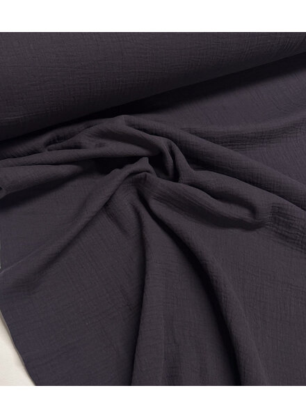 Tetra Double Gauze Anthracite - 160 cm width