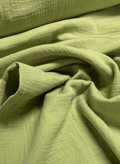 tetra double gauze zachtgroen - 160 cm breedte