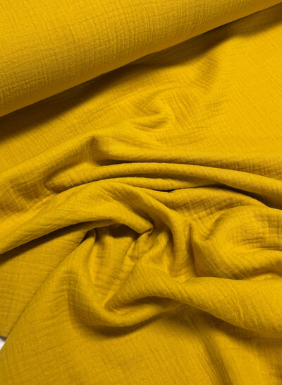 Tetra Double Gauze Ochre - 160 cm width
