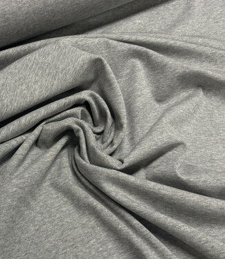 Madeline combed cotton interlock / jersey - light grey