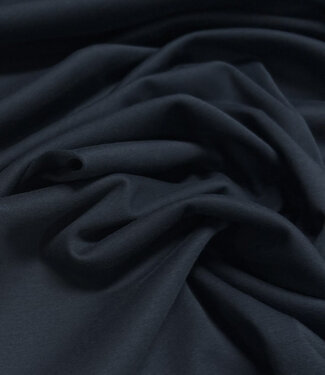 Madeline combed cotton interlock / jersey - navy blue