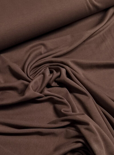 Madeline combed cotton interlock / jersey - brown