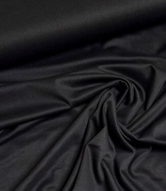 Madeline combed cotton interlock / jersey - black