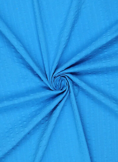Madeline aqua seersucker cotton