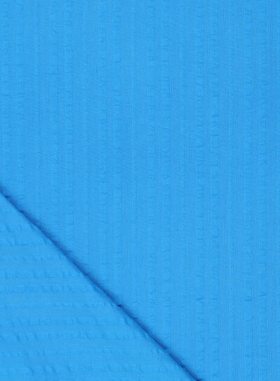 Madeline aqua seersucker cotton