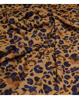 Madeline leopard bruin blauw - viscose