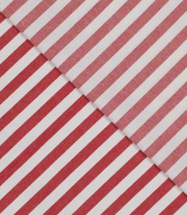 rood gestreept -  prachtige denim / twill gabardine