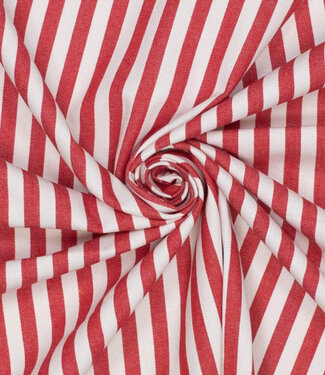 rood gestreept -  prachtige denim / twill gabardine