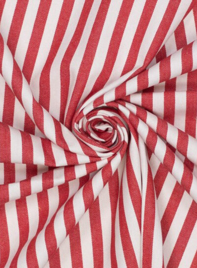 red striped - beautiful denim / twill gabardine