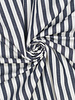 jeansblauw gestreept -  prachtige twill gabardine
