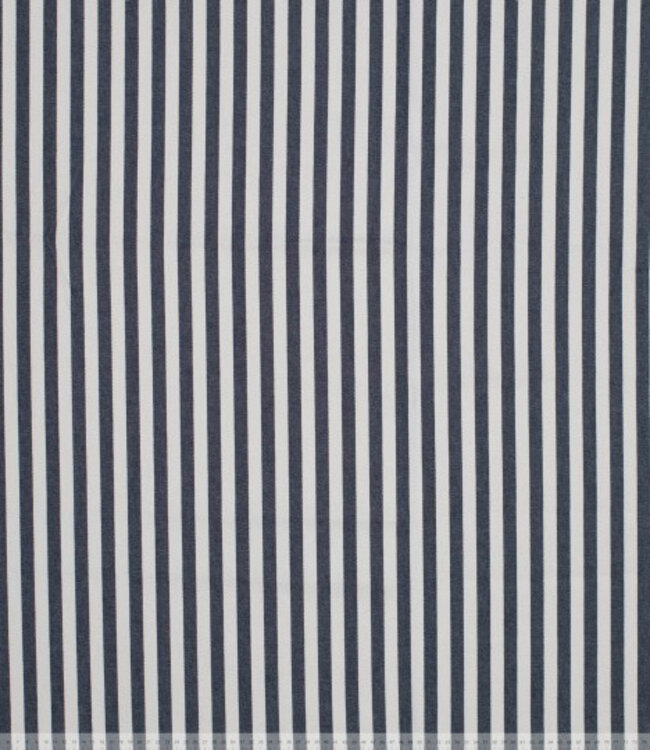 jeansblauw gestreept -  prachtige Denim / twill gabardine