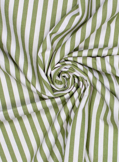 groen gestreept -  prachtige denim / twill gabardine