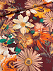 Marylene Madou flower garden rusty  - prachtige print op zachte popeline katoen