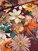Marylene Madou flower garden rusty  - prachtige print op zachte popeline katoen