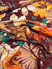 Marylene Madou flower garden rusty  - prachtige print op zachte popeline katoen