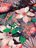 Marylene Madou flower garden burgundy  - prachtige print op zachte popeline katoen
