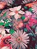 Marylene Madou flower garden burgundy  - prachtige print op zachte popeline katoen