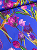 Marylene Madou tulips on deep blue  - prachtige print op zachte popeline katoen