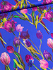 Marylene Madou tulips on deep blue  - prachtige print op zachte popeline katoen