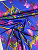 Marylene Madou tulips on deep blue  - prachtige print op zachte popeline katoen