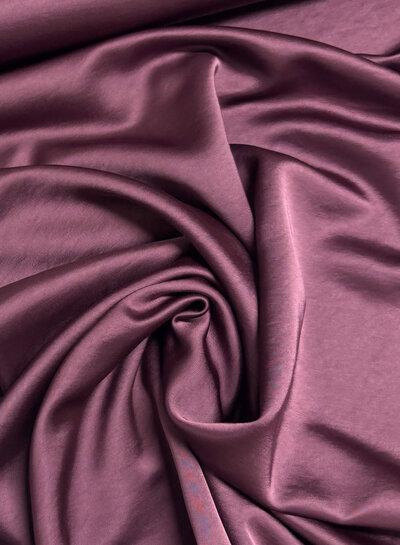 A la Ville aubergine - satijn viscose - qualité haute couture