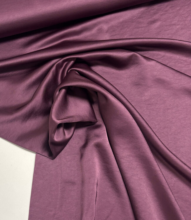 A la Ville aubergine - satijn viscose - qualité haute couture