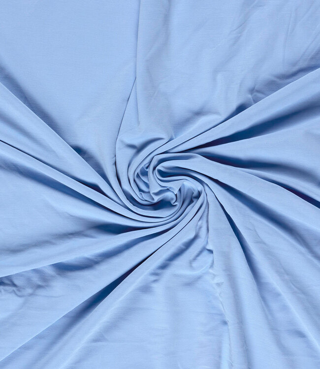 lichtblauw - sandwashed viscose jersey