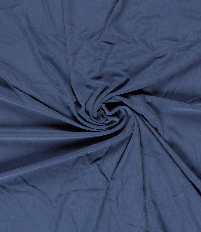 jeansblauw - sandwashed viscose jersey