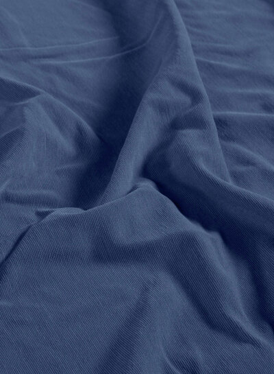 jeansblauw - sandwashed viscose jersey
