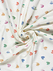 waterkleurige hartjes - french terry