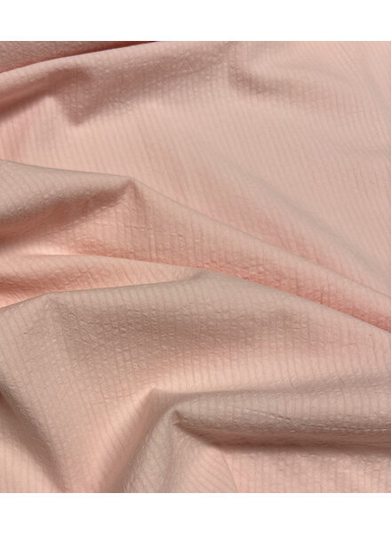 Fibremood light pink with subtle lines - seersucker