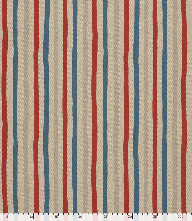 The Red & Blue - linnen look canvas