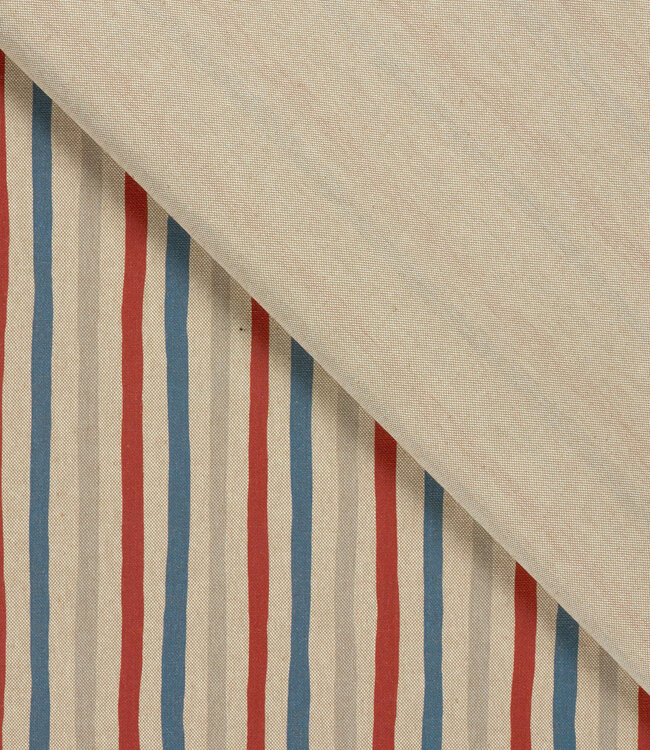 The Red & Blue - linnen look canvas