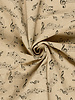 Madeline muzieknoten - linnen look canvas
