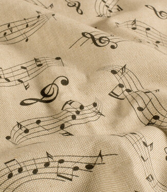 Madeline musical notes - linen-look canvas