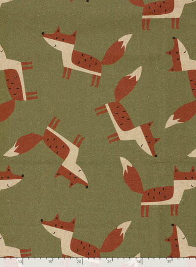 Madeline The Fox - linen-look canvas