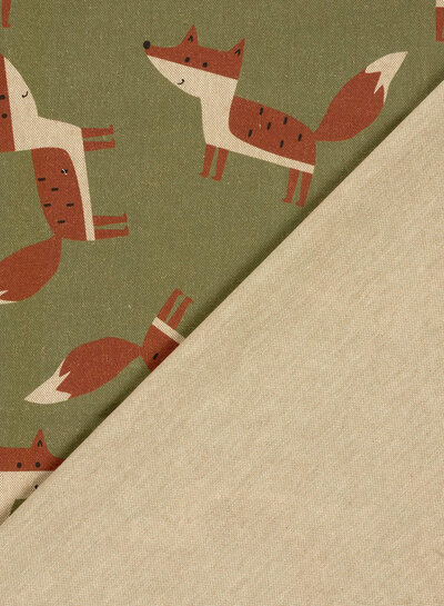 Madeline The Fox - linnen look canvas