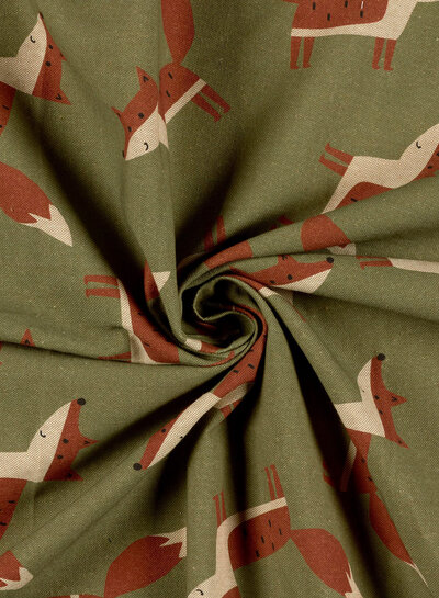 Madeline The Fox - linen-look canvas