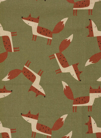 Madeline The Fox - linen-look canvas
