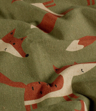 Madeline The Fox - linen-look canvas