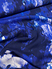 blauwe abstracte print - viscose twill