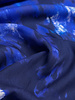 blauwe abstracte print - viscose twill