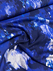 blauwe abstracte print - viscose twill