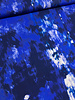 blauwe abstracte print - viscose twill