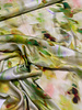 Madeline green blurred blossom - viscose with silk touch