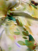 Madeline green blurred blossom - viscose with silk touch