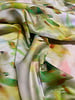 Madeline green blurred blossom - viscose with silk touch